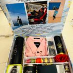 Luxury Personalized White Box Hamper with Water Bottle, Shirt & Watch