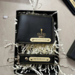 Personalized Wallet & Leather Keychain Gift Set