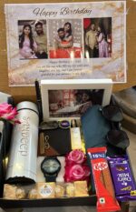 Personalized Photo Memory Gift Hamper with Bottle & Frame